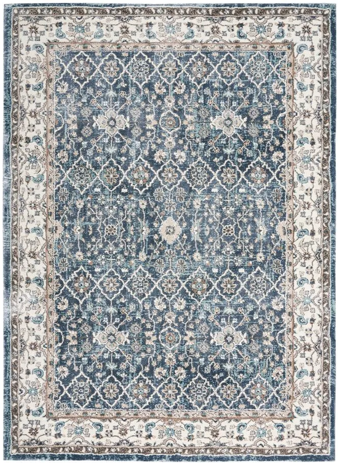 American Manor Area Rug in Blue/Ivory by Nourison