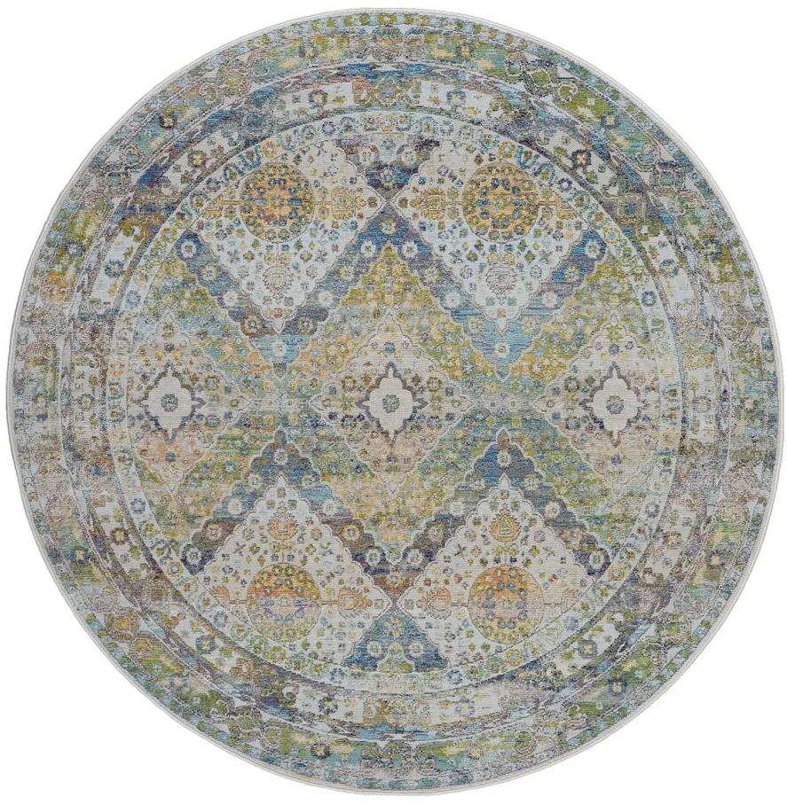 Ankara Global Furniture Area Rug in Blue/Green by Nourison