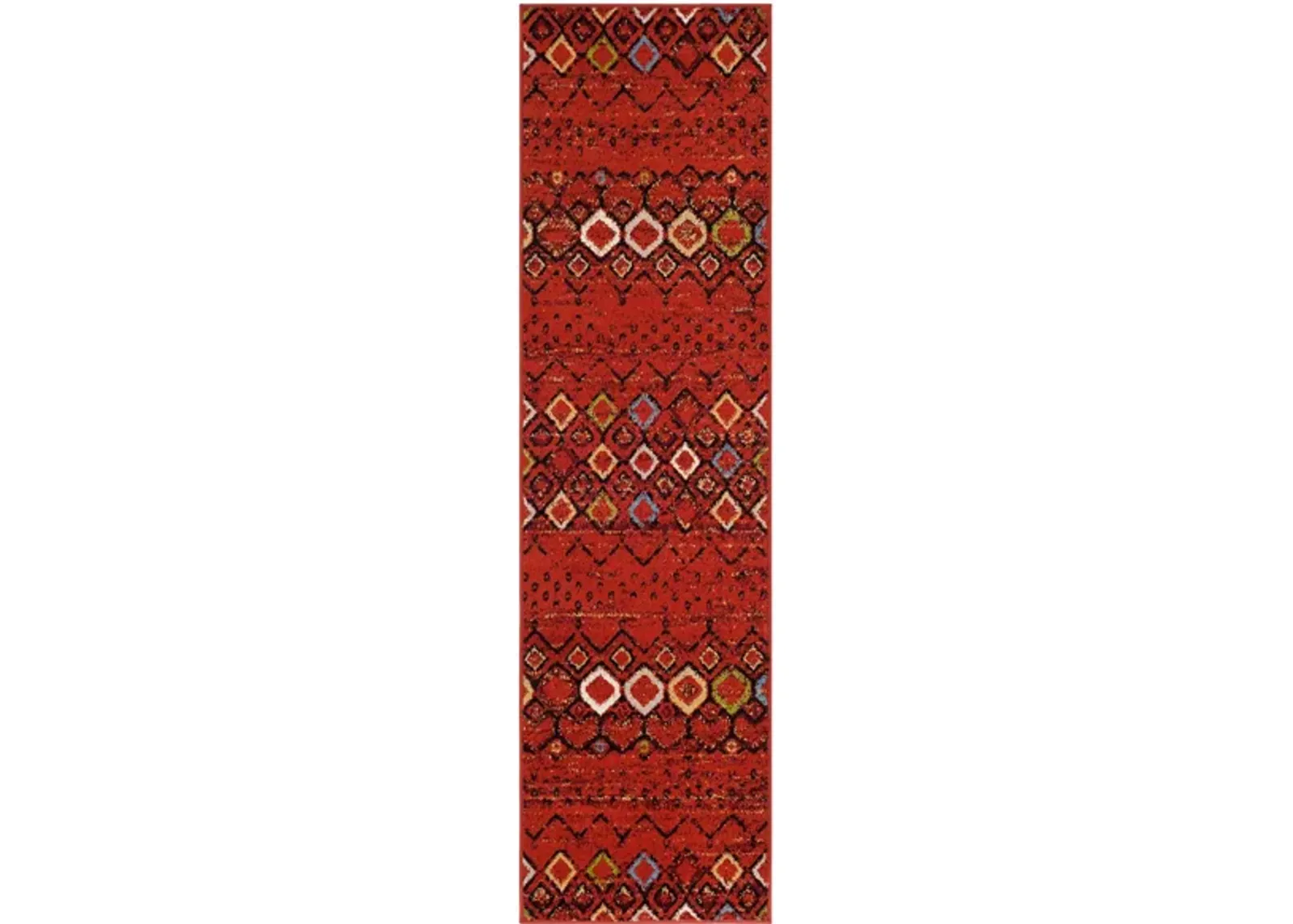 Halen Red Runner Rug in Terracotta by Safavieh