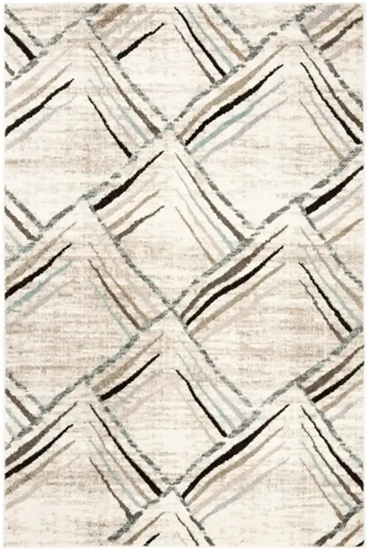 Siegfried Area Rug in Cream / Charcoal by Safavieh