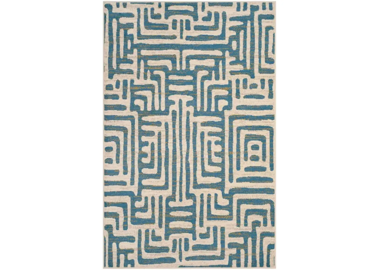 Rhine Blue Area Rug in Ivory / Blue by Safavieh