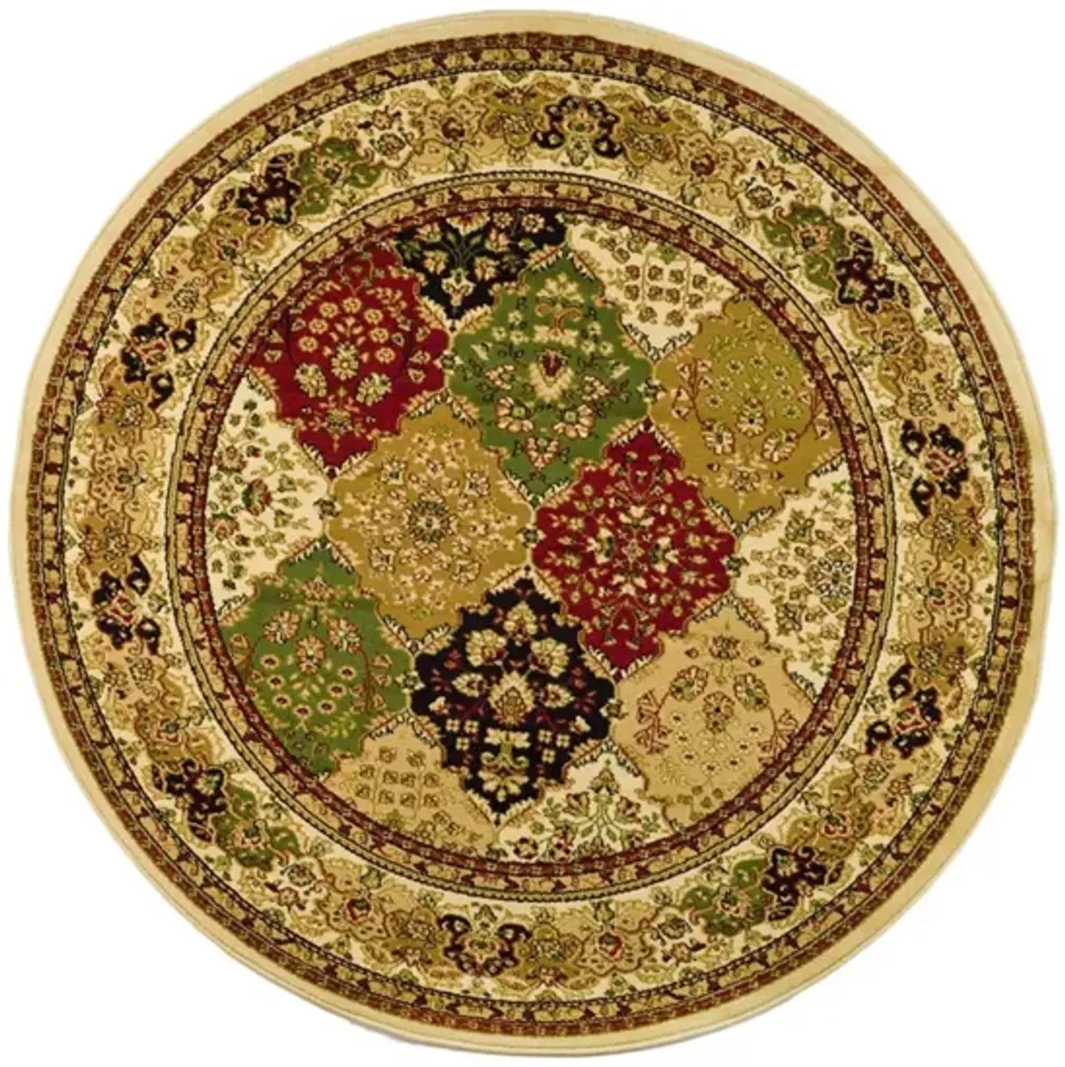 Portsmouth Area Rug Round in Multi / Ivory by Safavieh