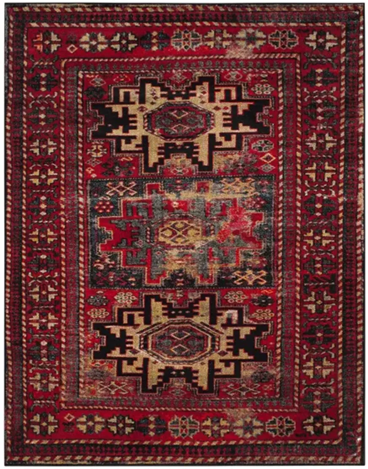 Zagros Red Area Rug in Red by Safavieh