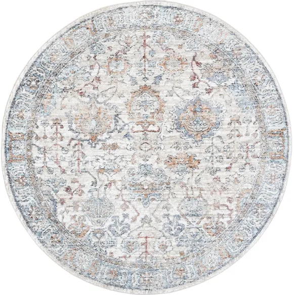 Jasmine Area Rug in Ivory & Blue by Safavieh