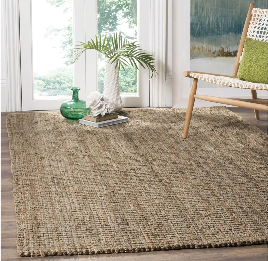 Natural Fiber Area Rug in Natural/Grey by Safavieh