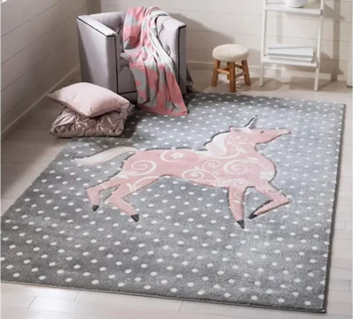 Carousel Unicorn Kids Area Rug