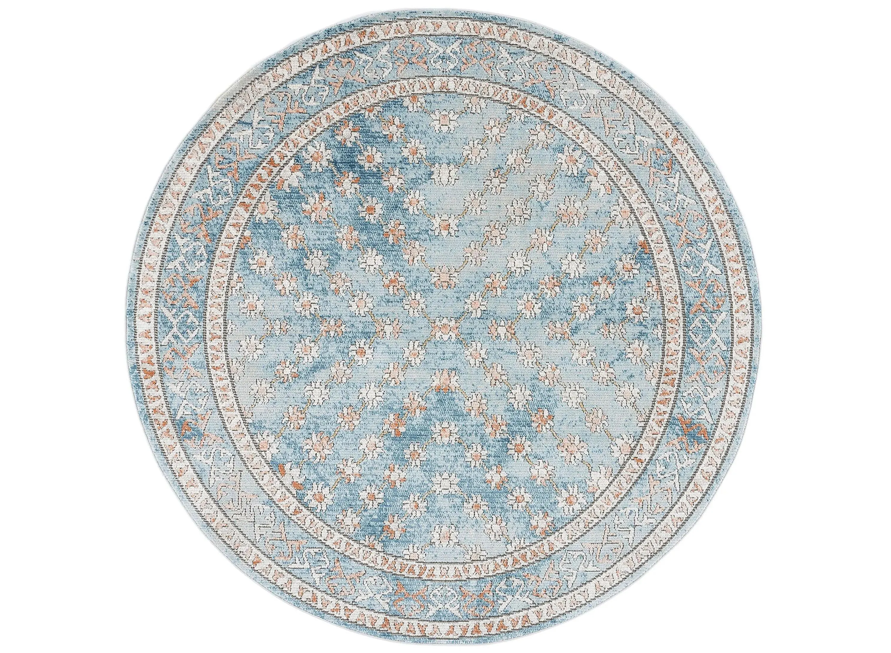 Shivan Area Rug in Blue / Rose by Safavieh