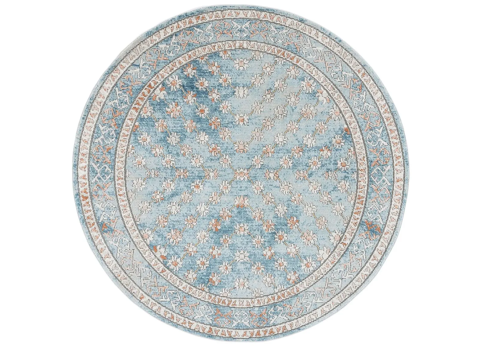 Shivan Area Rug in Blue / Rose by Safavieh