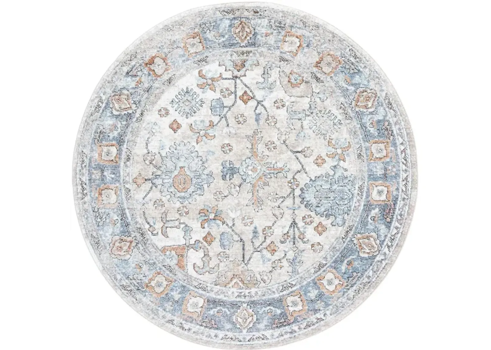 Jasmine Area Rug in Ivory & Blue by Safavieh