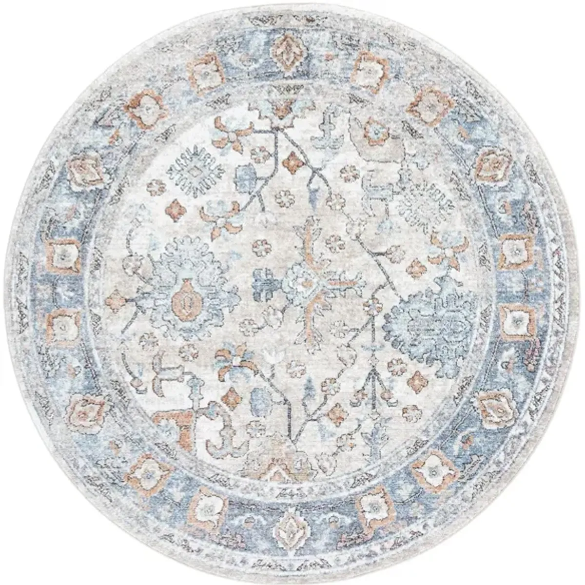 Jasmine Area Rug in Ivory & Blue by Safavieh