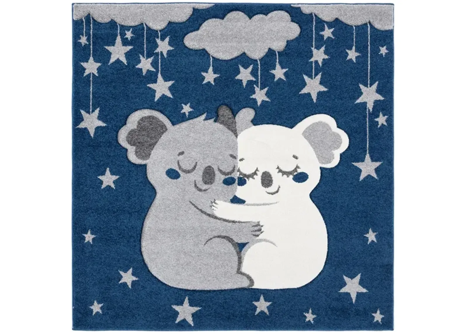 Carousel Koala Kids Area Rug in Navy & Gray by Safavieh