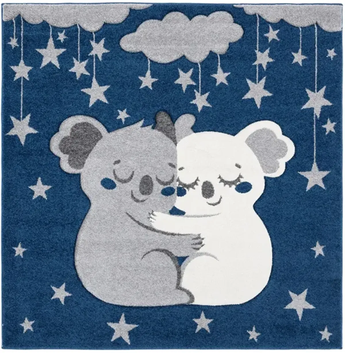 Carousel Koala Kids Area Rug in Navy & Gray by Safavieh