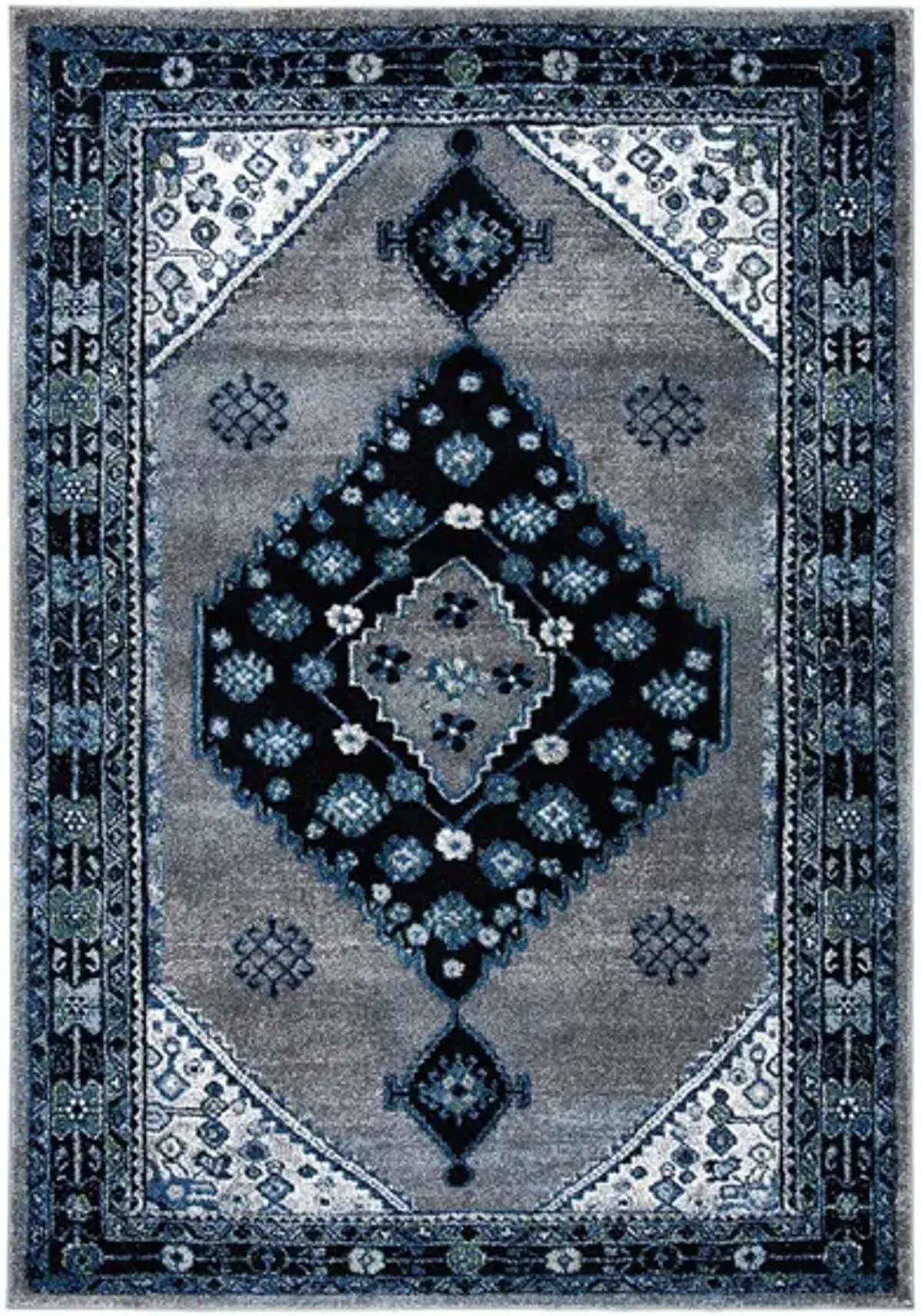 Jahan Blue Area Rug in Blue & Black by Safavieh