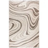 Liora Manne Malibu Waves Indoor/Outdoor Area Rug in Neutral by Trans-Ocean Import Co Inc