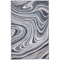 Liora Manne Malibu Waves Indoor/Outdoor Area Rug in Navy by Trans-Ocean Import Co Inc