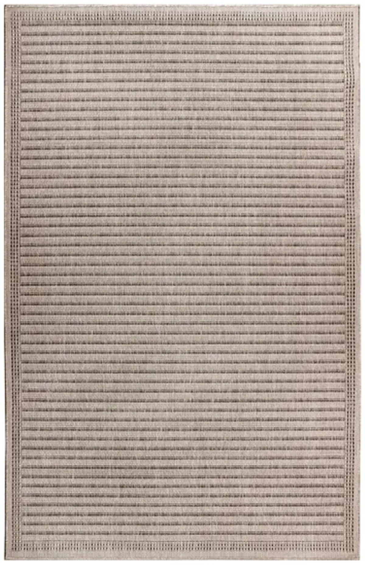 Liora Manne Malibu Simple Border Indoor/Outdoor Area Rug in Neutral by Trans-Ocean Import Co Inc