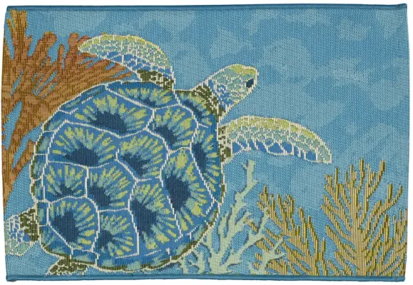 Esencia Sea Turtle Garden Indoor/Outdoor Mat