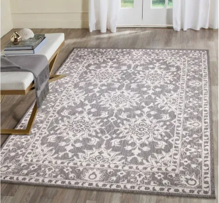 Liora Manne Malibu Kashan Indoor/Outdoor Area Rug in Silver by Trans-Ocean Import Co Inc