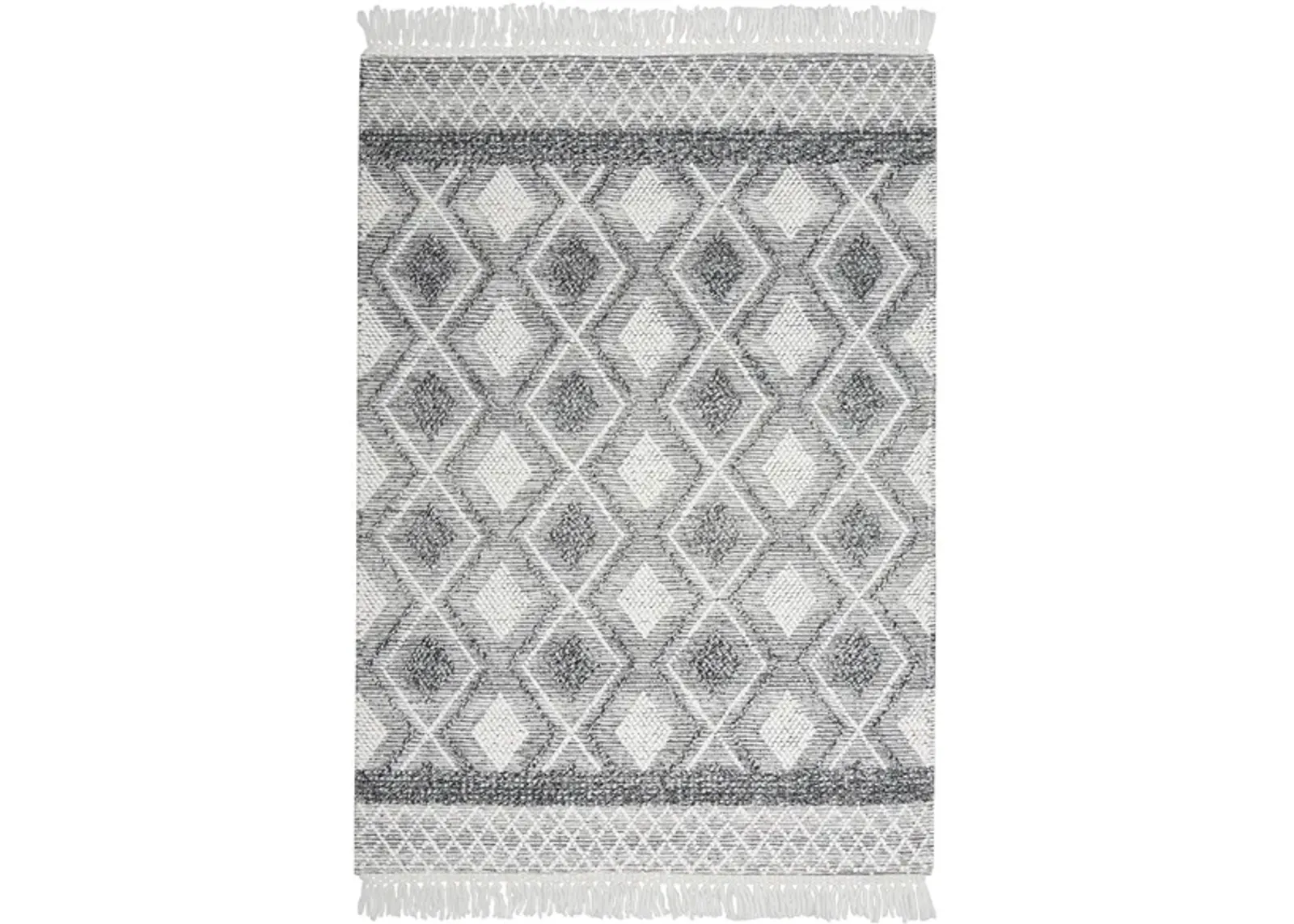 Nicole Curtis Harajuku Area Rug in Gray/Ivory by Nourison