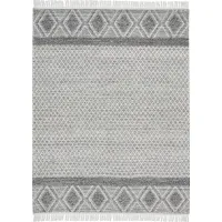 Nicole Curtis Kylo Area Rug in Gray/Ivory by Nourison