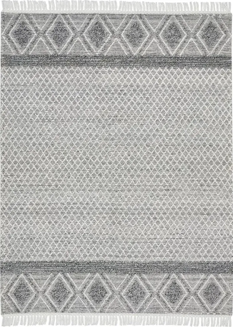 Nicole Curtis Kylo Area Rug in Gray/Ivory by Nourison