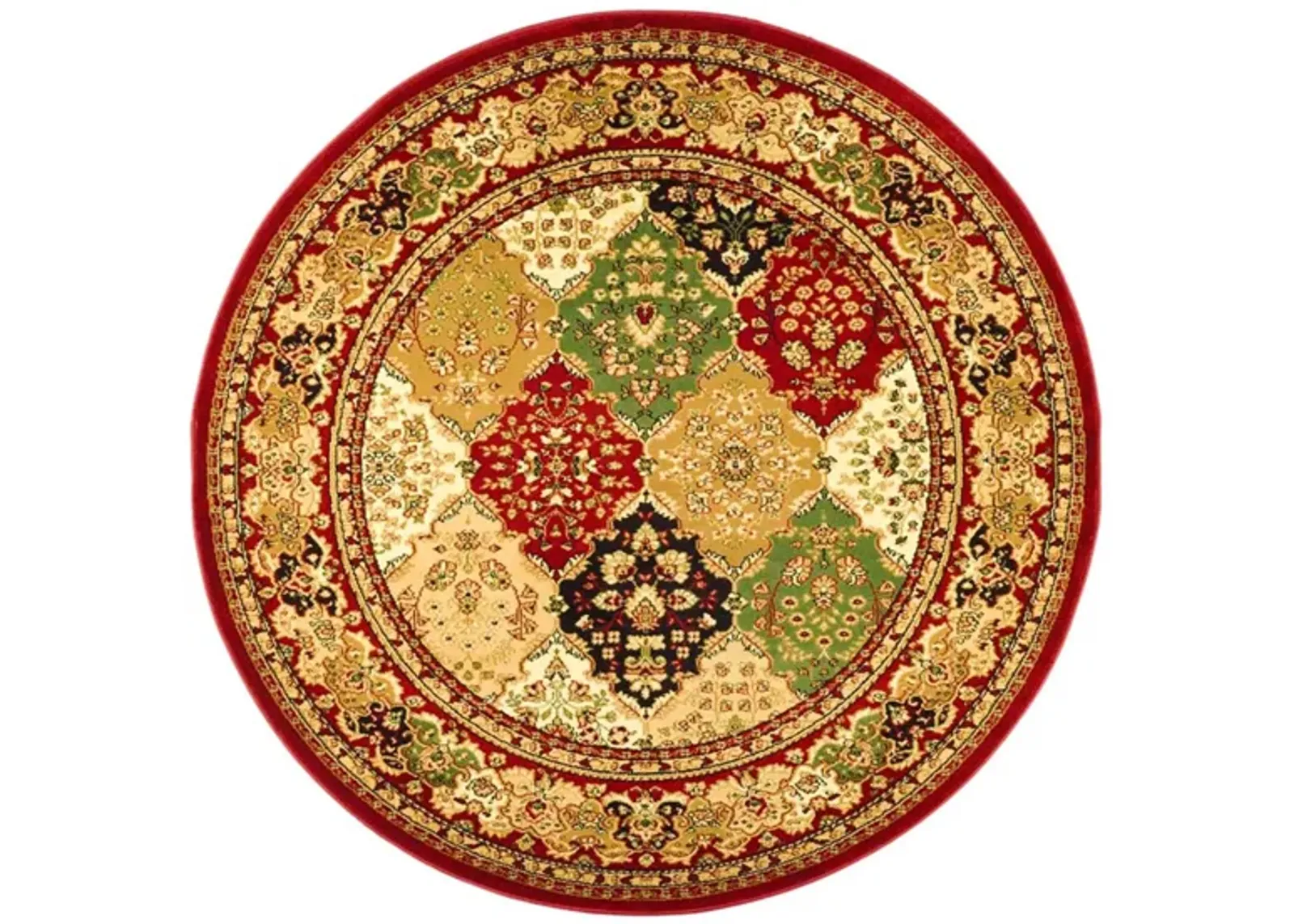 Portsmouth Area Rug Round in Multi / Red by Safavieh