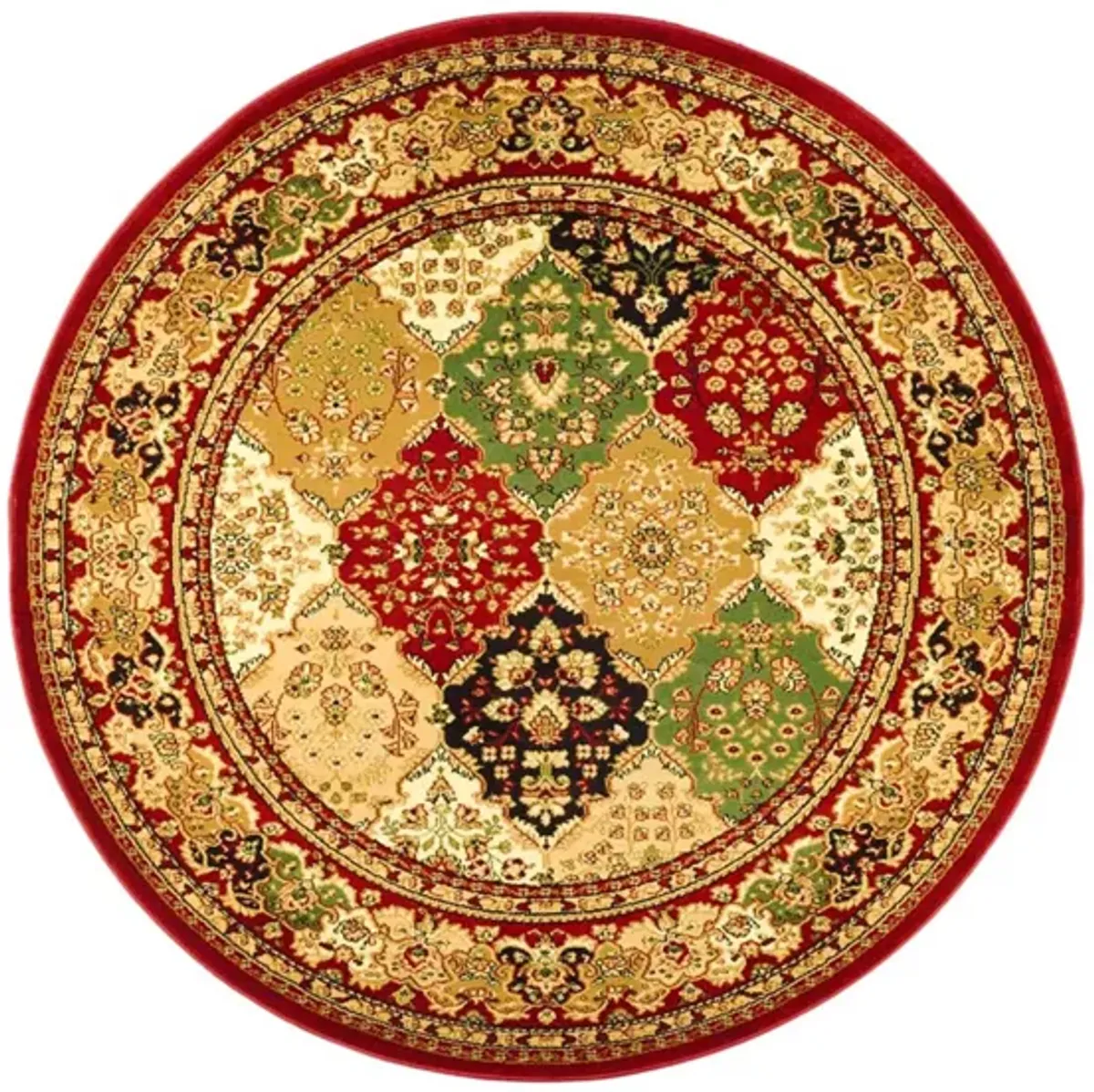 Portsmouth Area Rug Round in Multi / Red by Safavieh