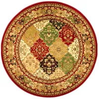 Portsmouth Area Rug Round in Multi / Red by Safavieh