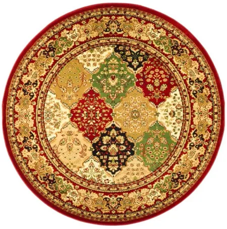 Portsmouth Area Rug Round in Multi / Red by Safavieh