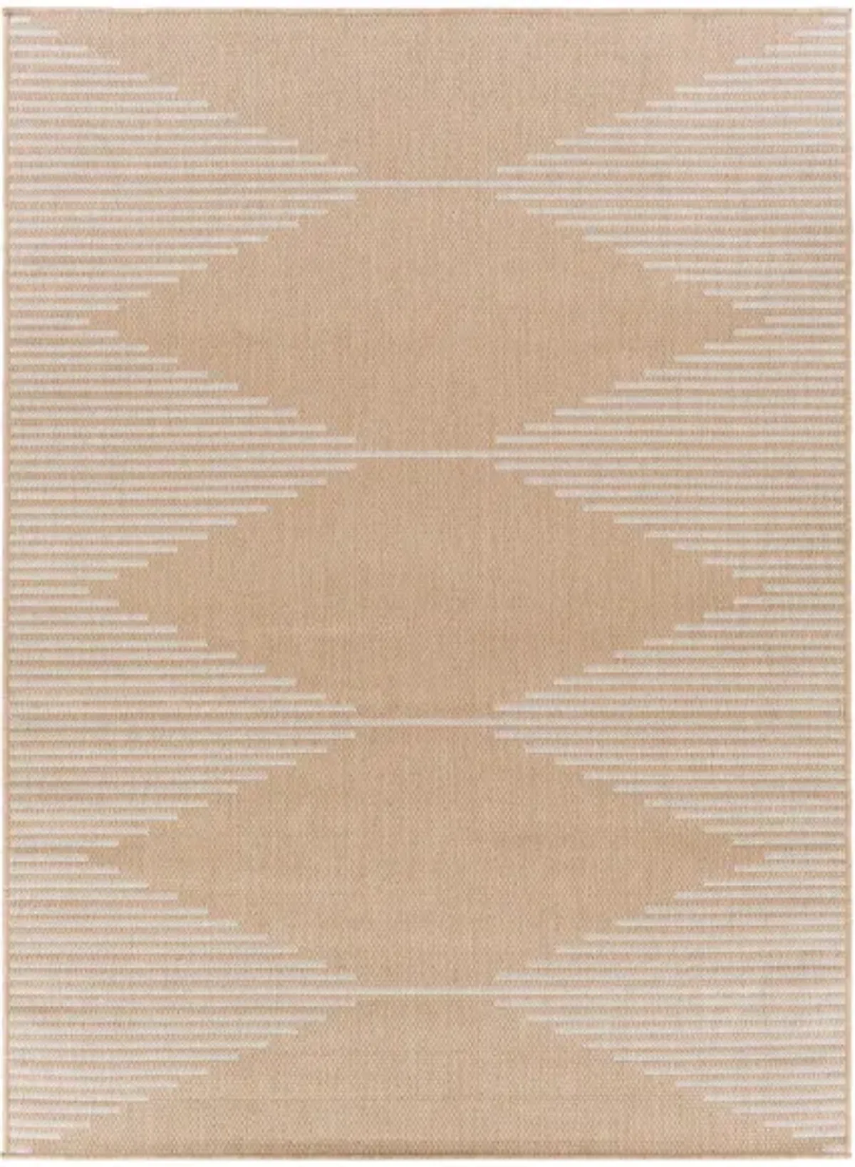 Malibu Diamond Indoor/Outdoor Area Rug in Beige, Light Beige by Surya