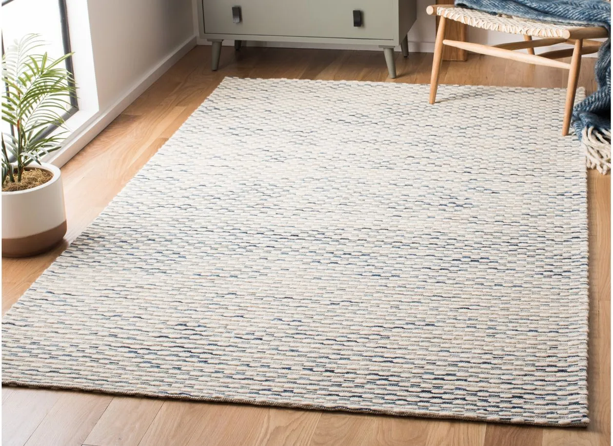 Marbella I Area Rug in White/Navy by Safavieh