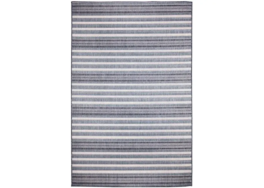 Liora Manne Malibu Faded Stripe Indoor/Outdoor Area Rug in Navy by Trans-Ocean Import Co Inc