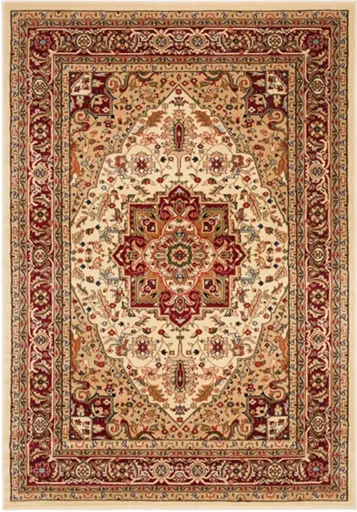 Mercia Area Rug in Ivory / Red by Safavieh