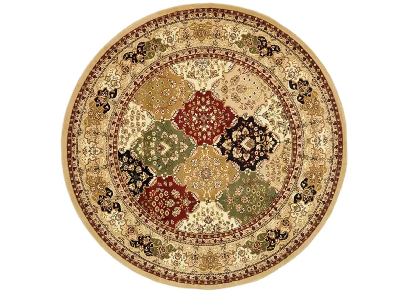 Portsmouth Area Rug Round in Multi / Beige by Safavieh