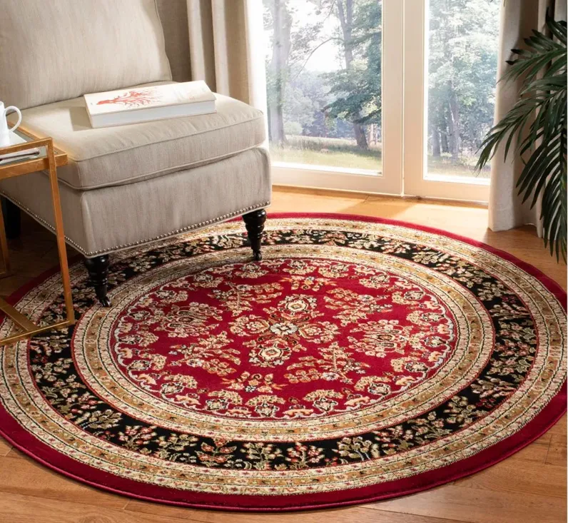 Anglia Area Rug in Red / Black by Safavieh