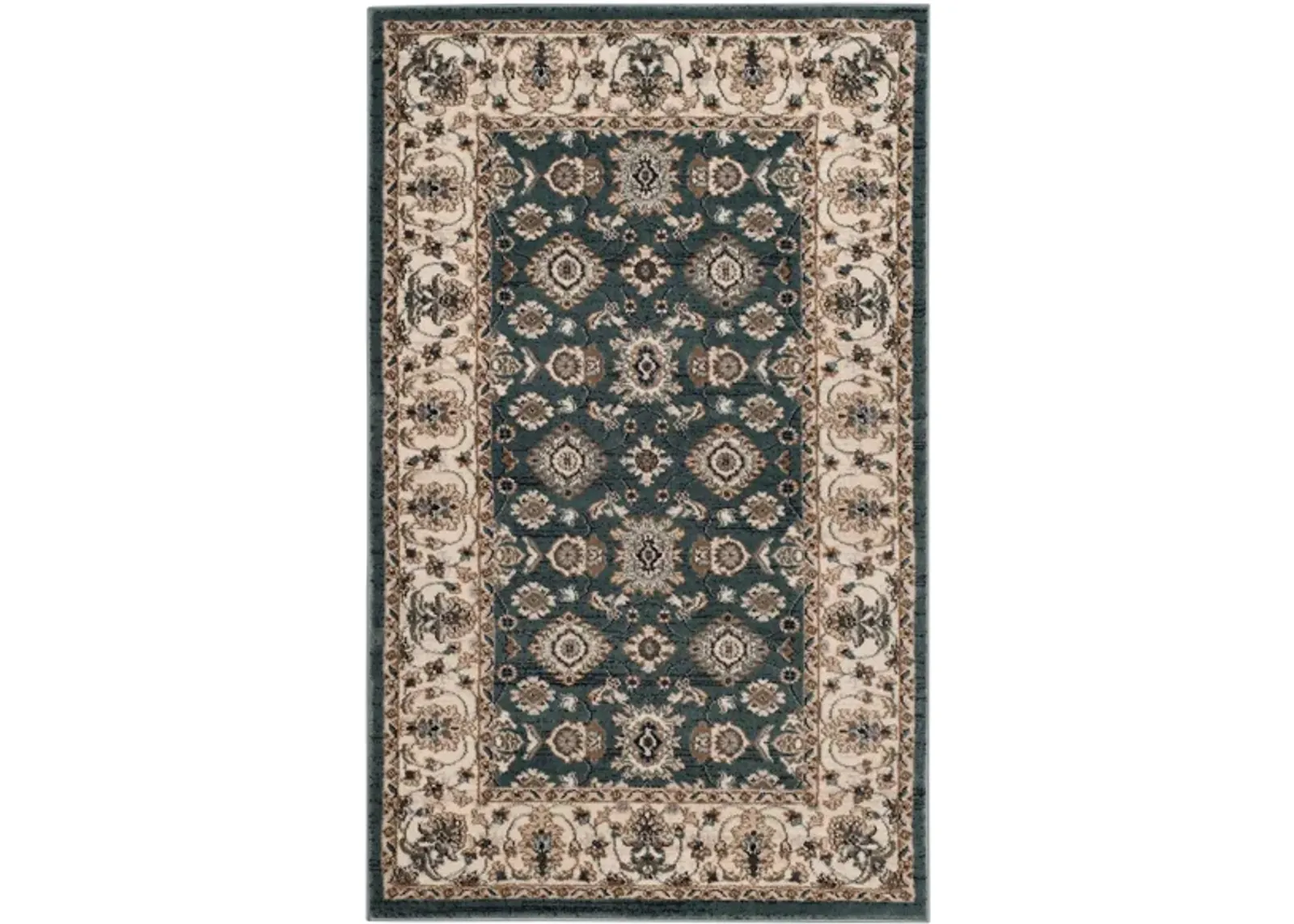 Sussex Area Rug in Teal / Cream by Safavieh