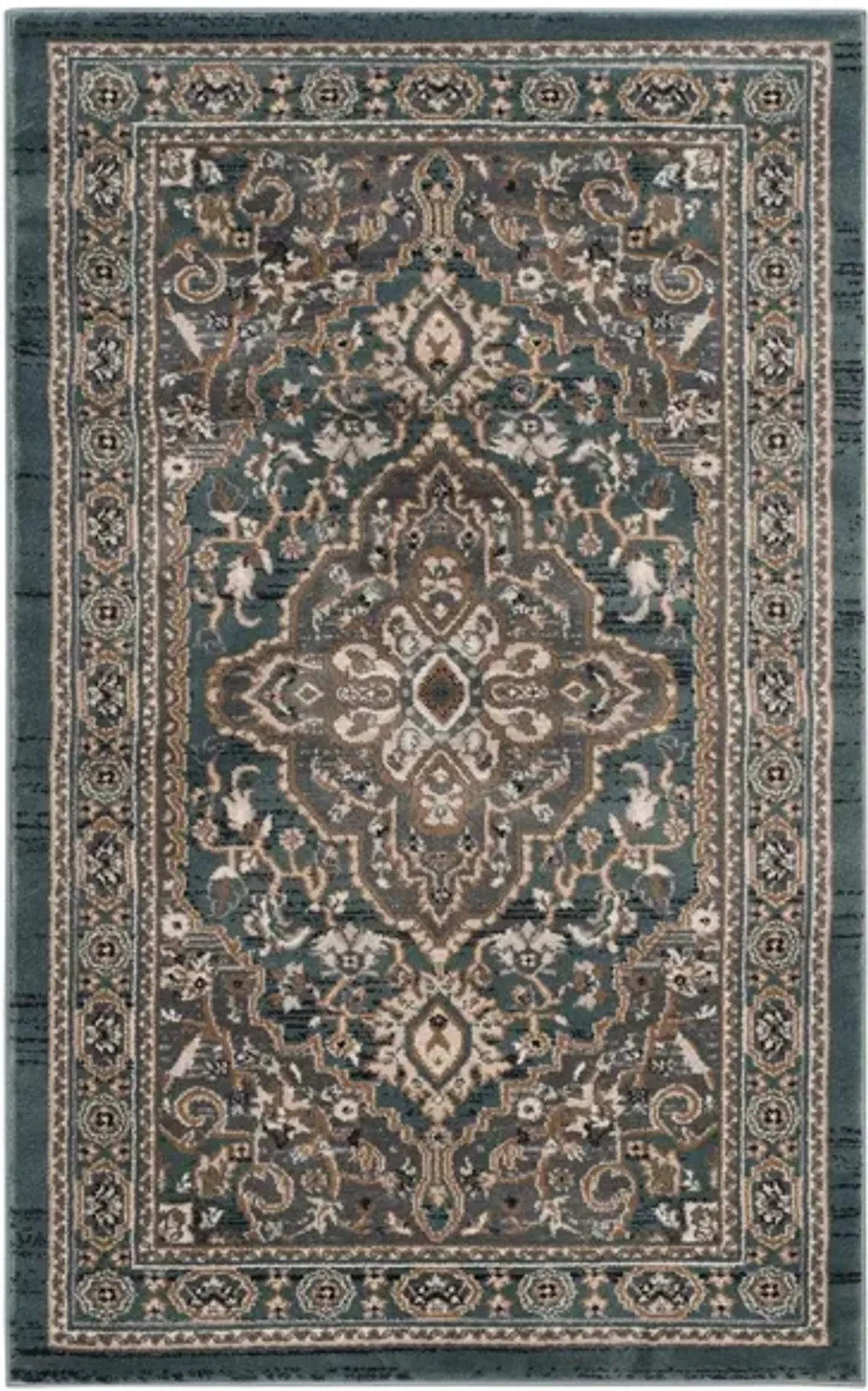 Mortimer Area Rug in Teal / Gray by Safavieh