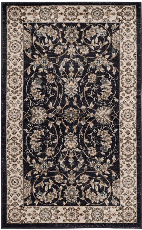 Charnwood Area Rug in Anthracite / Cream by Safavieh