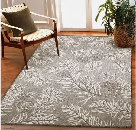 Liora Manne Malibu Pine Indoor/Outdoor Area Rug in Charcoal by Trans-Ocean Import Co Inc