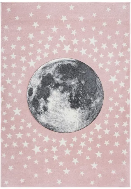 Carousel Earth Kids Area Rug in Pink & Gray by Safavieh