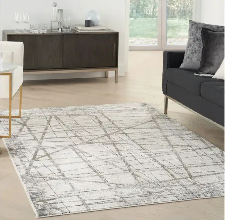 Daxton Area Rug in Gray, Silver by Nourison