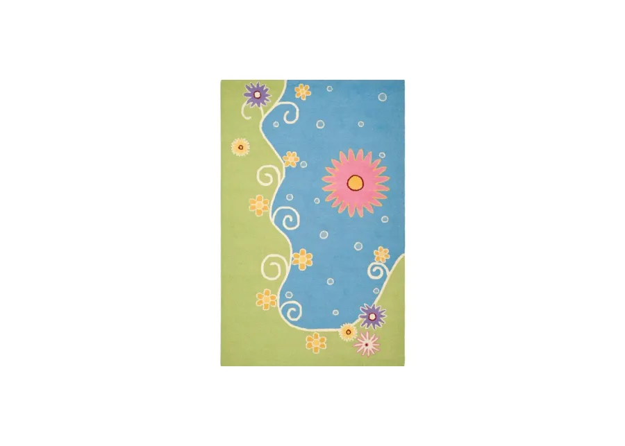 Winterbourne Kid's Rug in Blue/Green by Safavieh