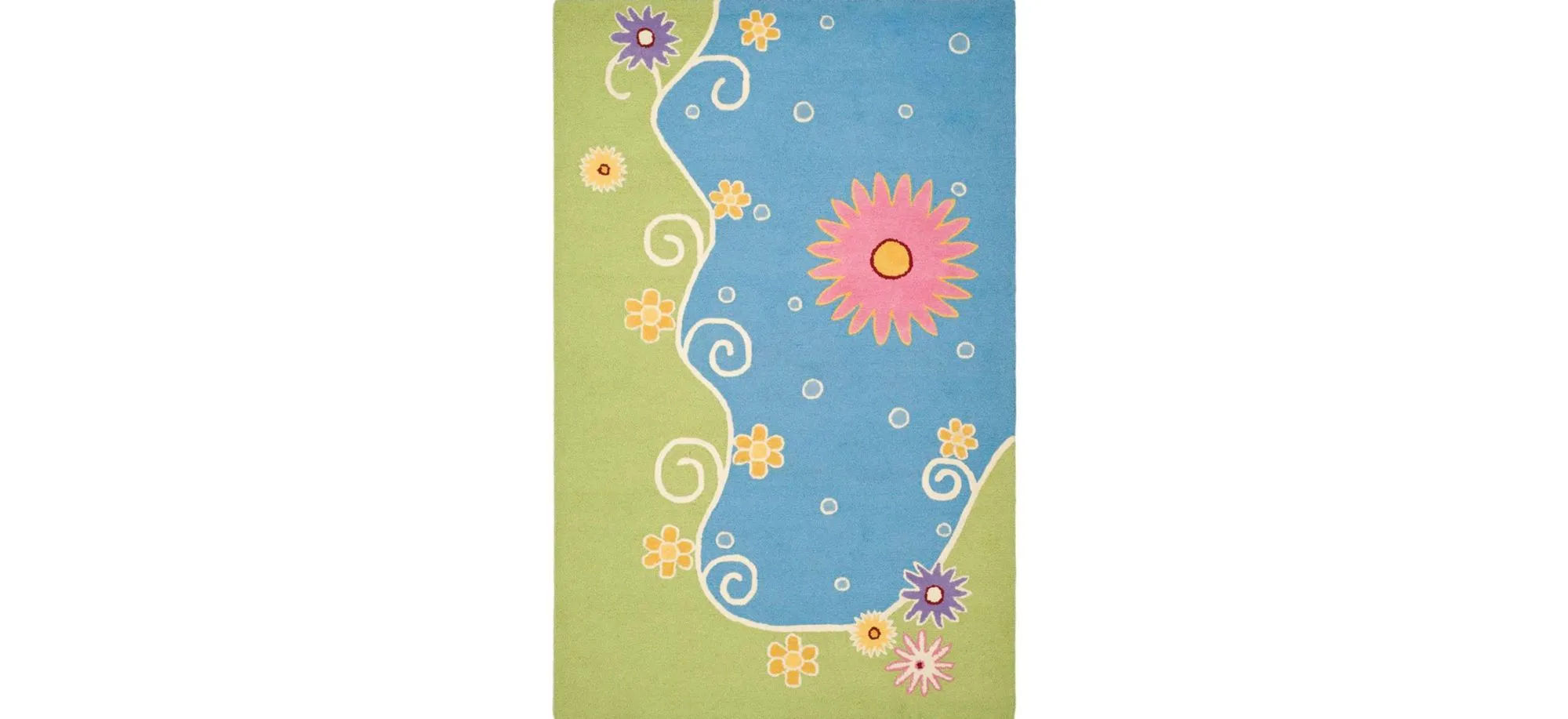 Winterbourne Kid's Rug in Blue/Green by Safavieh