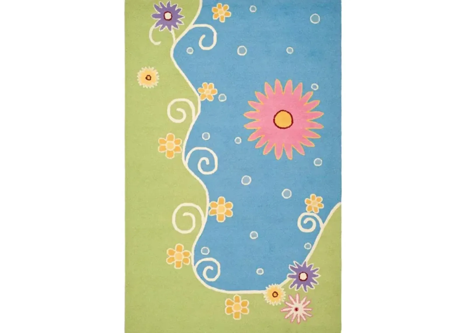 Winterbourne Kid's Rug in Blue/Green by Safavieh