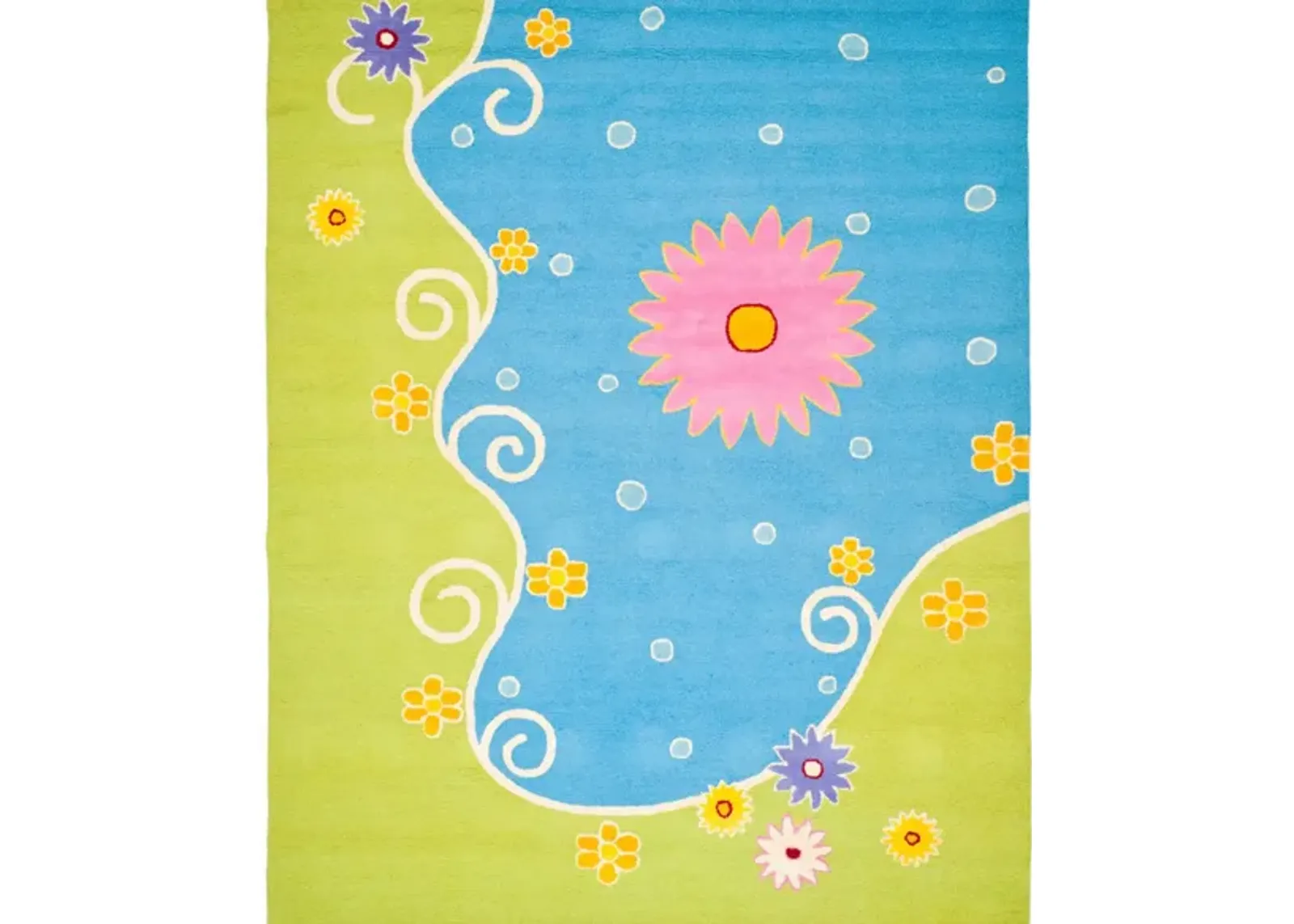 Winterbourne Kid's Rug in Blue/Green by Safavieh