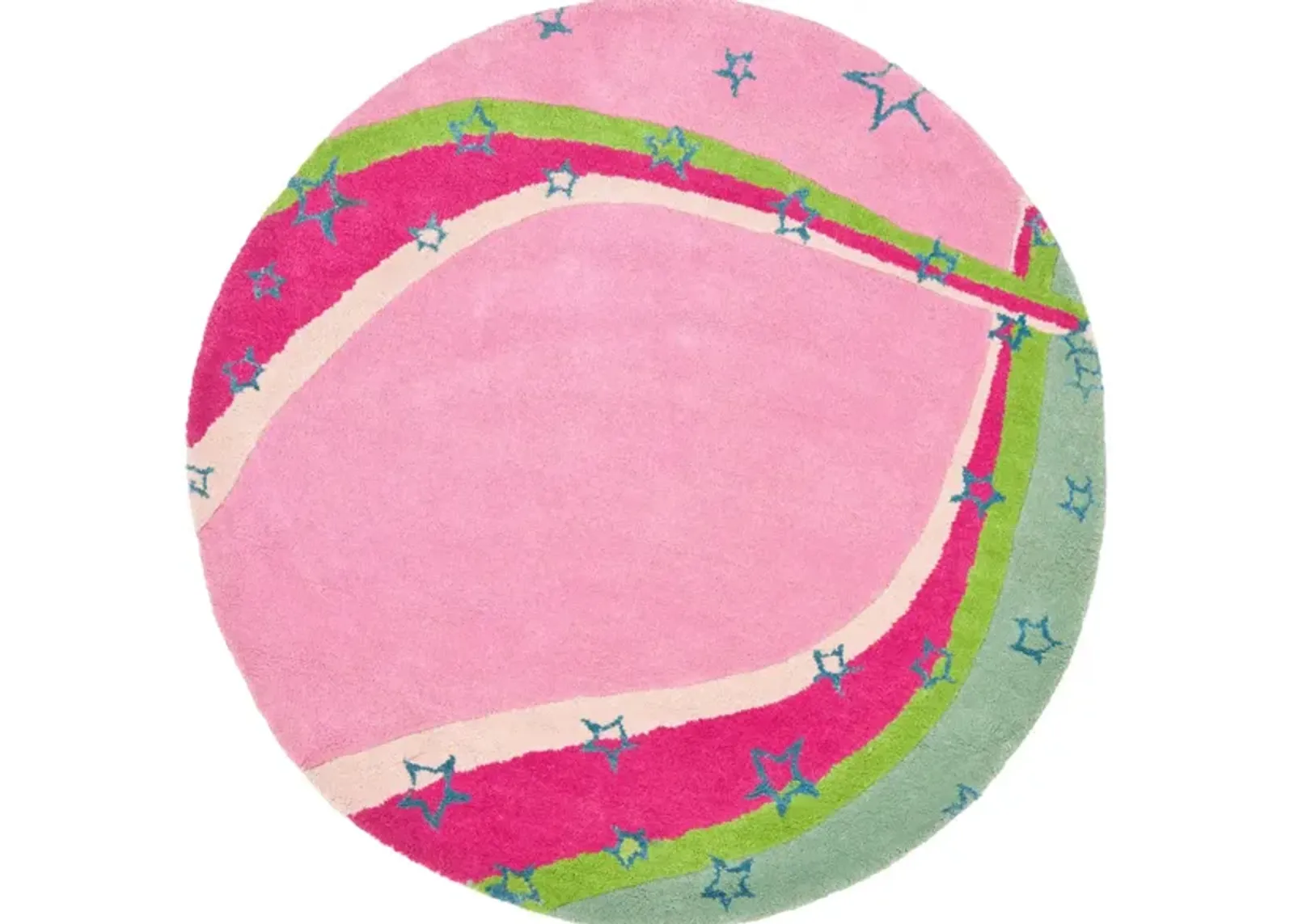 Oroma Kid's Rug in Green/Pink by Safavieh