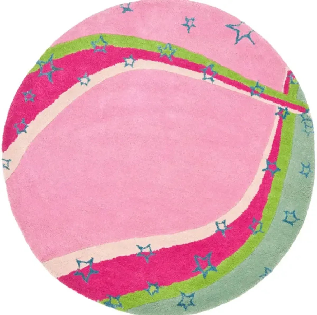 Oroma Kid's Rug in Green/Pink by Safavieh