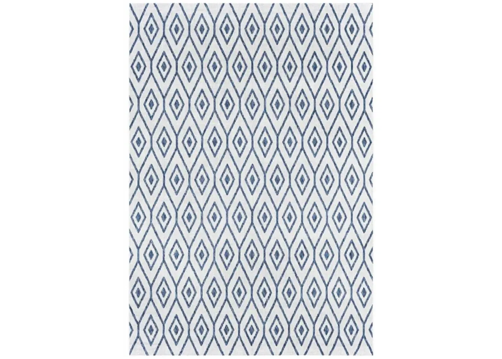 Eagean Ikat Indoor/Outdoor Area Rug in Cream, Dark Blue, Denim by Surya