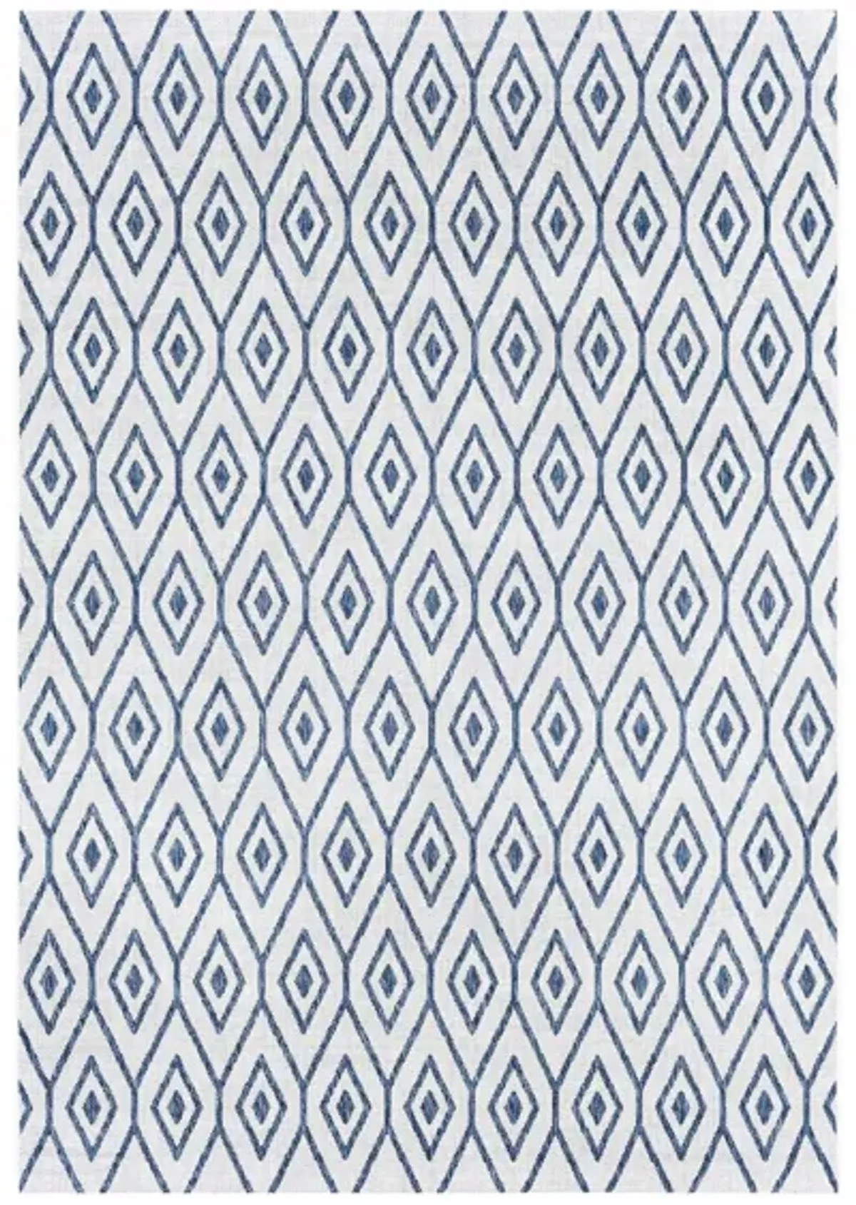 Eagean Ikat Indoor/Outdoor Area Rug in Cream, Dark Blue, Denim by Surya