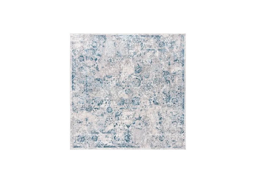 Fernando Square Area Rug in Gray; Blue by Safavieh